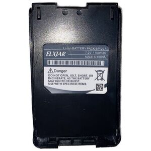 elxjar 7.4V 1700mAh BP-227 Li-ion Battery for Two-Way Radio IC-V85/F50/50V etc.